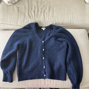 Vigoss Deep Blue Button-Up Cardigan
